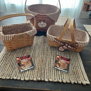 Longaberger Homestead Basket with Red Accents